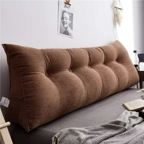 Vista 6 de Cojín triangular de cuña para respaldo de cama, almohada de apoyo de posicionamiento, almohada de lectura para sofá cama, oficina, almohadilla
