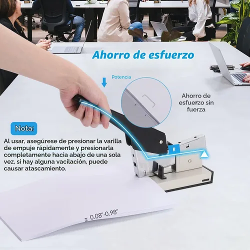 Vista 4 de Engrapadora resistente - Engrapadora de oficina de 240 hojas sin esfuerzo