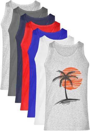 Vista 4 de Camiseta sin mangas de fitness para hombre de Palm Tree
