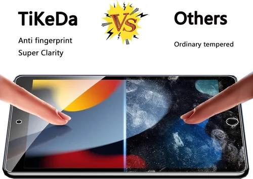 Vista 6 de Paquete de 2 protectores de pantalla para iPad de 9ª, 8ª, 7ª generación de 10.2 pulgadas, película de vidrio templado para iPad 9, 8, 7