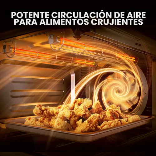 Vista 3 de Midea Flexify Slim 8 en 1 - Tostadora para puerta francesa, horno y freidora combinada, 26.4 cuartos de galón