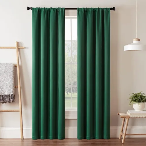 Vista 10 de Eclipse Darrell - Cortinas térmicas blackout para ventana, diseño moderno con ojales, para dormitorio o sala de estar (panel individual), 37 x 54
