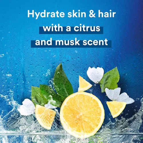 Vista 6 de Suave Jabón hidratante para hombre, para cuerpo, cara y cabello, 3 en 1 para piel y cabello hidratados, aroma cítrico y almizcle, sin parabenos, sin