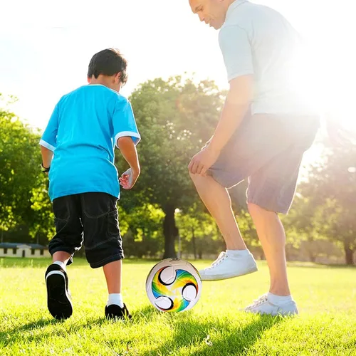 Vista 7 de Balón de fútbol ABAJI tamaño 3, 4, 5 para niños, niños pequeños, juguete, regalo, patrón colorido, práctica, entrenamiento, para niños y niñas
