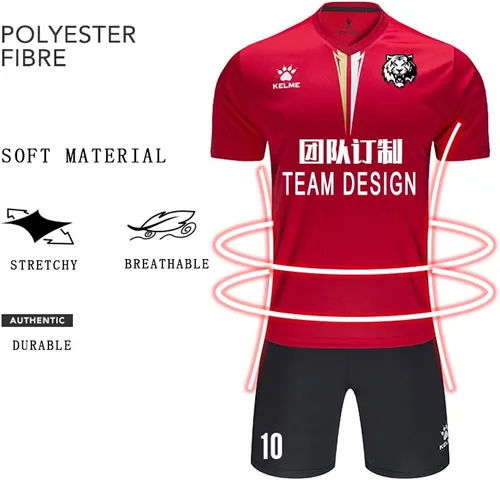 Vista 3 de KELME Custom Quick Dry Soccer Jerseys Deporte Equipo Entrenamiento Uniforme Césped Traje