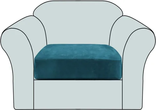 Vista 25 de Funda de cojín elástica de terciopelo, funda de felpa para asiento de sofá, protector de muebles antideslizante para silla/sofá biplaza/sofá
