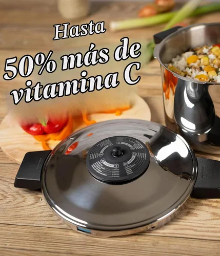 Vista 4 de Kuhn Rikon Duromatic Classic NEO - Olla a presión con mango lateral de 3,5 L, hecha en Suiza, ultrarrápida y eficiente energéticamente, base súper