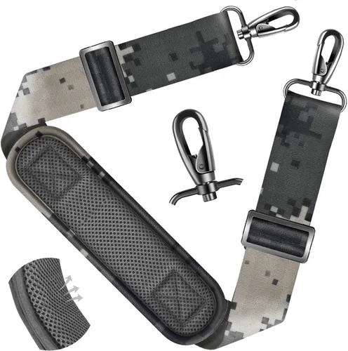 Vista 115 de ZINZ Correa de hombro universal de 59 pulgadas con almohadilla transpirable fija ultra gruesa, correa de hombro ajustable y resistente para bolsa