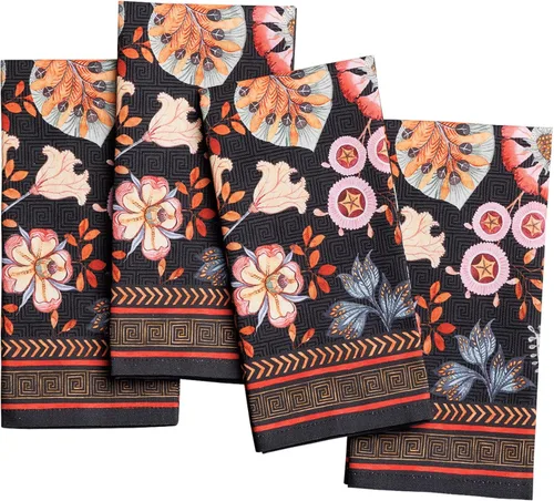 Vista 165 de Maison d' Hermine Juego de 4 servilletas de tela 100% algodón, suaves y duraderas, servilletas cuadradas reutilizables para uso diario, lavables