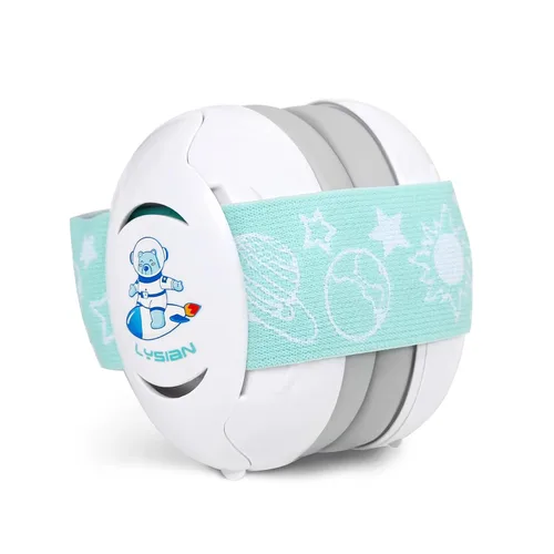 Vista 10 de LYSIAN Orejeras con reducción de ruido para bebés, auriculares con cancelación de ruido de 25 dB para bebés y niños, perfectos para dormir, viajes