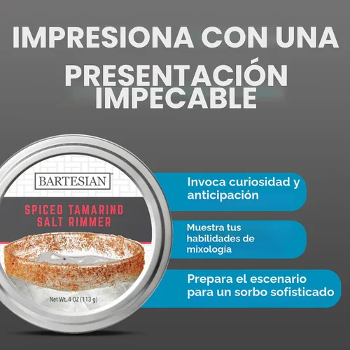 Vista 3 de Bartesian Golden Demerara Sugar Rimmer para Vasos de Cóctel - Guarnición Dulce Saborizada para Bordes de Cócteles de Postre para Vasos de Bar Azúcar