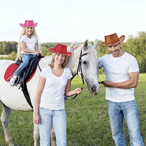 Vista 3 de Disfraz de sombrero marrón de vaquero para niños estilo Woody