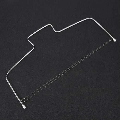 Vista 9 de Oumefar 2 unids en forma de arco cortador de pastel de alambre doble herramienta de rebanar pan para pastel de queso para restaurante