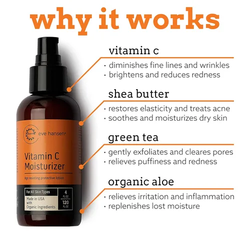 Vista 6 de Eve Hansen Set de limpiador e hidratante de vitamina C Gel facial natural Vit C (8 onzas) para una limpieza profunda 1 hidratante iluminador