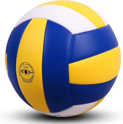 Vista 3 de Pelota de voleibol de tamaño oficial 5 para interiores y exteriores, para juego, gimnasio, entrenamiento, playa, juego ligero, suave, paquete de 3
