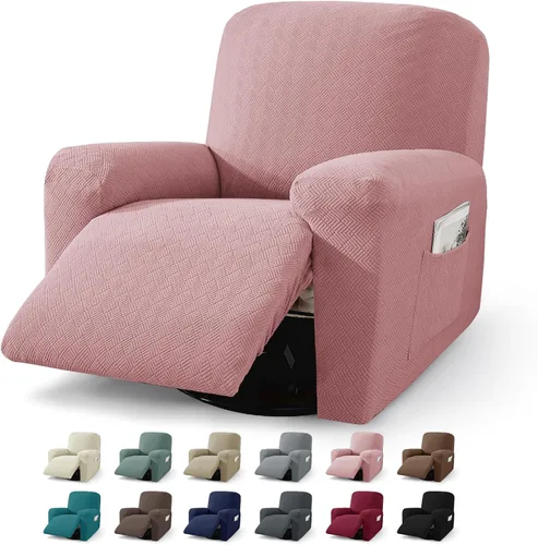 Vista 14 de JIVINER Fundas reclinables de gran tamaño de 3 piezas para sillón reclinable grande con bolsillos, tela jacquard elástica Lazy Boy funda para sofá