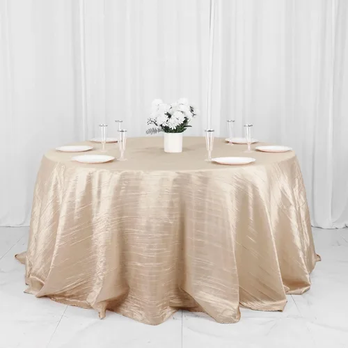 Vista 27 de Tableclothsfactory Mantel rectangular de tafetán arrugado de acordeón azul polvoriento, de 60 x 102 pulgadas, perfecto para ceremonias de boda