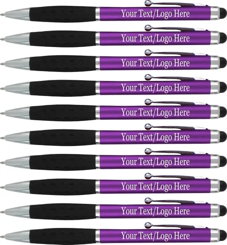 Vista 20 de SyPen Bolígrafos personalizados con nombre o logotipo, paquete de 300 bolígrafos personalizados para negocios, combo de bolígrafo y lápiz óptico