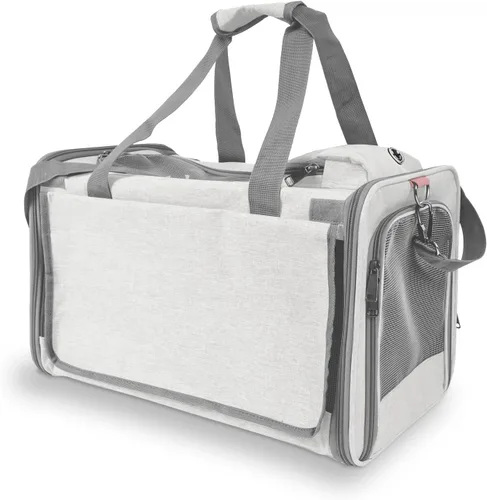 Vista 4 de GAPZER Transportador de mascotas para gatos grandes, bolsa de viaje de animales de lados suaves para gatos medianos de hasta 20 libras, lavable