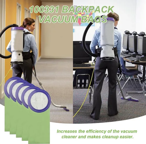 Vista 6 de Paquete de 10 bolsas de vacío para mochila ProTeam 100331 de 10 cuartos de galón Bolsas de filtro de repuesto para Coachvac, Super Coachvac