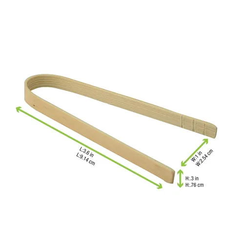 Vista 3 de PacknWood - Pinzas de bambú (caja de 200), utensilios pequeños de madera para tostadora (3.54 pulgadas de largo) 209BBPIN94