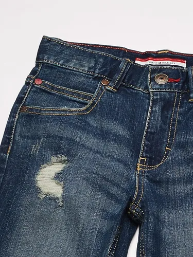 Vista 3 de Tommy Hilfiger Boys' Big Revolution Slim Straight Leg Stretch Jean