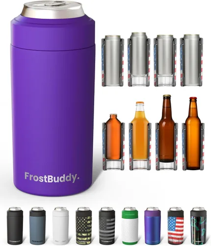 Vista 47 de Frost Buddy - Enfriador universal de latas, aislante de latas de acero Se adapta a latas delgadas de 12 onzas, 16 onzas, niños altos