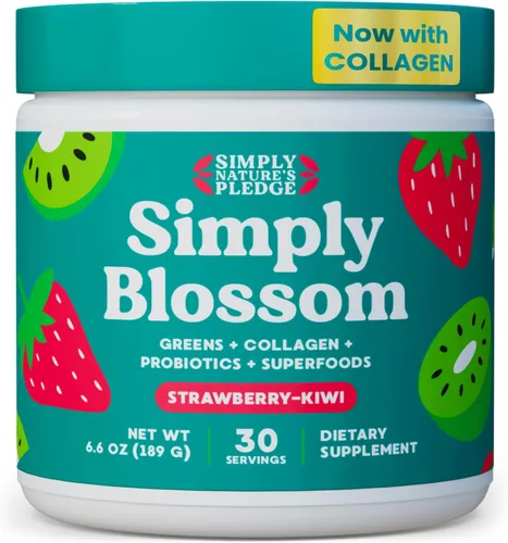 Vista 15 de Simply Blossom Nutrition - Verduras diarias y superalimentos en polvo + colágeno + probióticos para la salud digestiva de las mujeres y alivio