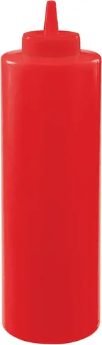 Vista 10 de Winco Juego de botellas exprimibles de 6 piezas, 8 onzas, color rojo, mediano