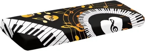 Vista 45 de Cubierta antipolvo para teclado de piano, 61-76/88 teclas, ajustable, para piano eléctrico/digital, funda protectora elástica para teclado con banda