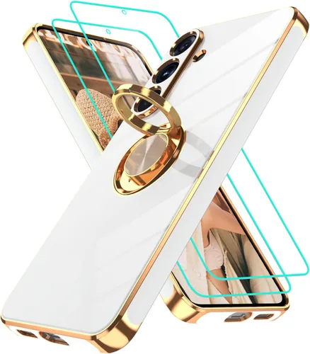 Vista 49 de Funda para Motorola Moto G 5G 2024: Funda Moto G Play 5G 2024 con 2 piezas de protectores de pantalla, soporte de anillo de rotación de 360°