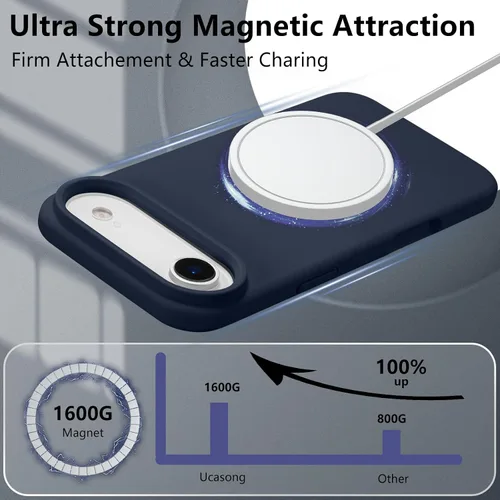 Vista 667 de Funda magnética de silicona para iPhone 13 Pro, color blanco antiguo [Compatible con Magsafe] [Forro de microfibra suave antiarañazos], funda