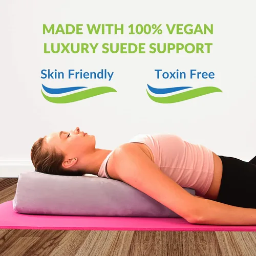 Vista 7 de Almohada multifuncional para yoga, rectangular con asas de transporte y correas para estirar las piernas, la meditación ayuda al dolor de rodilla