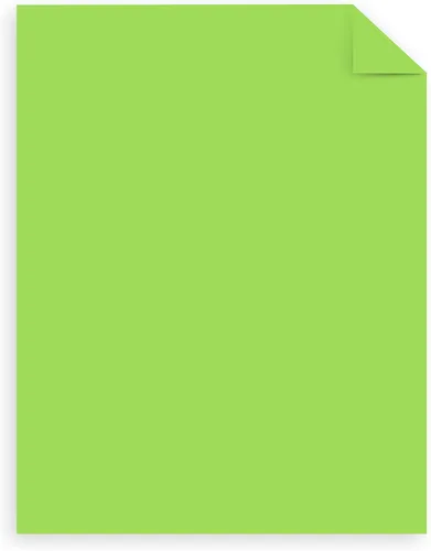 Vista 3 de Astrobrights Mega Collection, cartulina de colores, verde lima brillante, 320 hojas, 65 lb/176 gsm, 8.5" x 11" - ¡MÁS HOJAS! (91698)