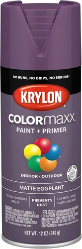 Vista 51 de Krylon K05554007 COLORmaxx Pintura en aerosol y base para uso en interiores y exteriores, color almendra satinada, 12 onzas (paquete de 1)