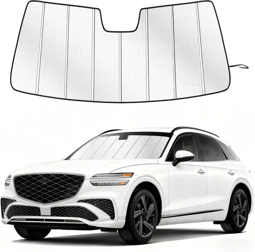 Vista 33 de Parasol para parabrisas para Honda CR-V 2017-2022, diseño plegable de acordeón de ajuste personalizado, accesorios de automóvil, protector de visera