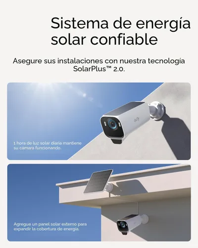 Vista 4 de eufy Security eufyCam S3 Pro, kit de 2 cámaras, solar 4K para exteriores