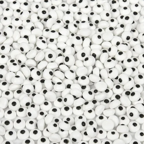 Vista 34 de Gránulos de globo ocular sangriento para decoración de pasteles, huesos de perro rojos, globos oculares comestibles para cupcakes, helado, dulces