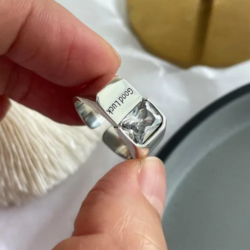 Vista 201 de Anillo de plata de ley 925, minimalista, ajustable, hecho a mano, para mujeres y niñas