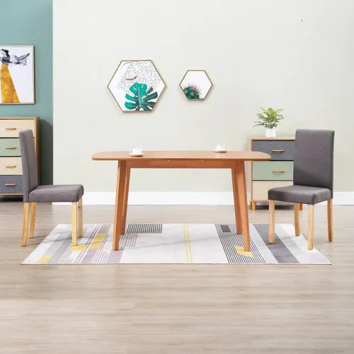 Vista 24 de 2-Pack Black Fabric Dining Chairs with Rubber Wood Frame, Modern Farmhouse Accent Chairs for Kitchen Dining Room, Comfortable Upholstered Seats