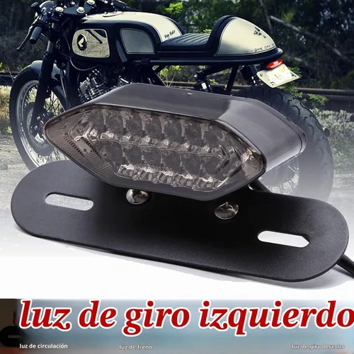 Vista 2 de DREAMIZER Juego de luces de remolque cuadrado impermeable, lámpara de luz LED ABS roja de freno, parada, cola, marcha y licencia compatible con Negro