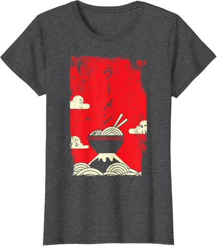 Vista 7 de Ramen Noodles Camiseta de arte japonés, Negro