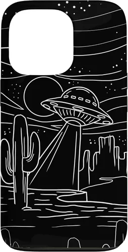 Vista 10 de iPhone 16 UFO Desert Retro Alien Spaceship Area 51 ET Space Lover Gift Case