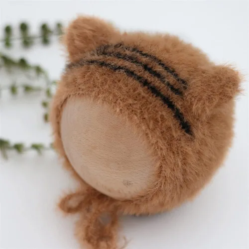 Vista 3 de Accesorios de fotografía para recién nacidos accesorios de fotos para niñas y niños accesorios de fotos para bebés sombrero de tigre mameluco