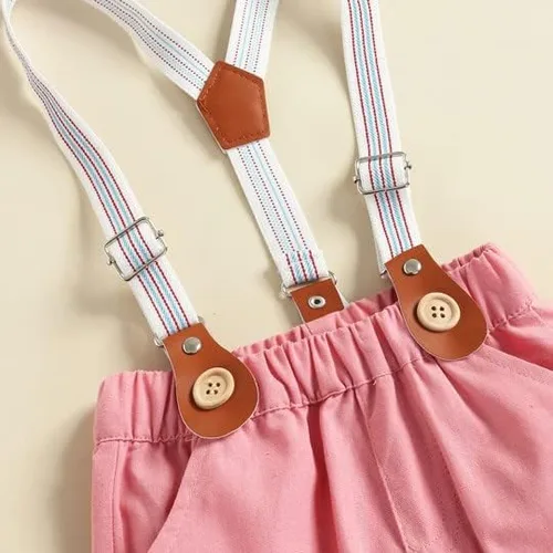 Vista 4 de Conjunto de traje de primer cumpleaños para niño, con tirantes y corona de oruga Cake Smash The Very Hungry