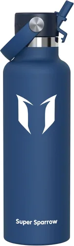 Vista 28 de Super Sparrow Botella de Agua Aislada - 17 Oz / 25 Oz / 34 Oz - Frasco FlipFlow de Boca Estándar - Libre de BPA, Botella a Prueba de Fugas