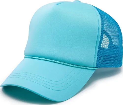 Vista 14 de Funky Junque Sombrero de camionero ligero Snapback de espuma de malla en Negro/Negro