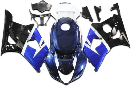 Vista 10 de Carenado de carrocería negro mate de plástico apto para 2003 2004 GSXR 1000 Inyección ABS Nuevo Aftermarket Kit Kit de carrocería GSXR-1000 03 04
