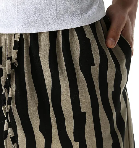 Vista 4 de CupoJito Pantalones holgados para hombre, pantalones deportivos para yoga, hippie, pantalones de paracaídas, ropa de calle, pantalones harén