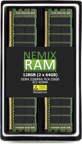 Vista 8 de NEMIX RAM Kit de memoria de servidor registrado DDR4 3200MHZ PC4-25600 4Rx4 1.2V CL22 288-PIN ECC RDIMM compatible con GIGABYTE MC62-G40 MC62-G41